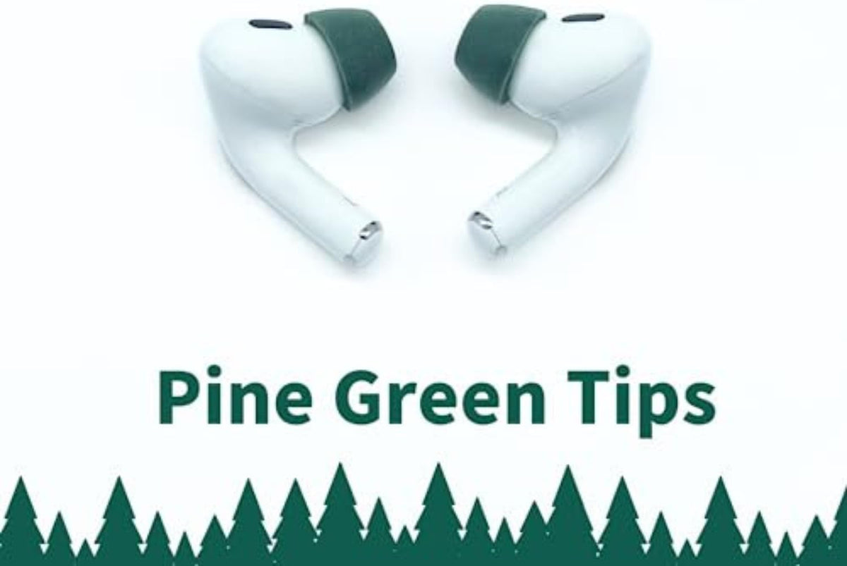 Comply Memory Foam Replacement Earbud Tips for Apple AirPods Pro 1 & 2 | Ultimate Comfort, Secure Fit, Superior Noise Isolation | Anti Slip, Prevent from Falling Out | Green, Large (3 Pairs)