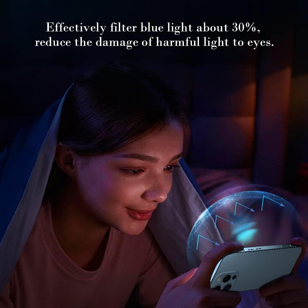 PERFECTSIGHT Sapphire Anti Blue Light Screen Protector Designed for iPhone 14 Pro Max - Eye Protection Diamond Hard Tempered Glass - HD Clear Military Grade Shatterproof Easy Installation (6.7 inch)