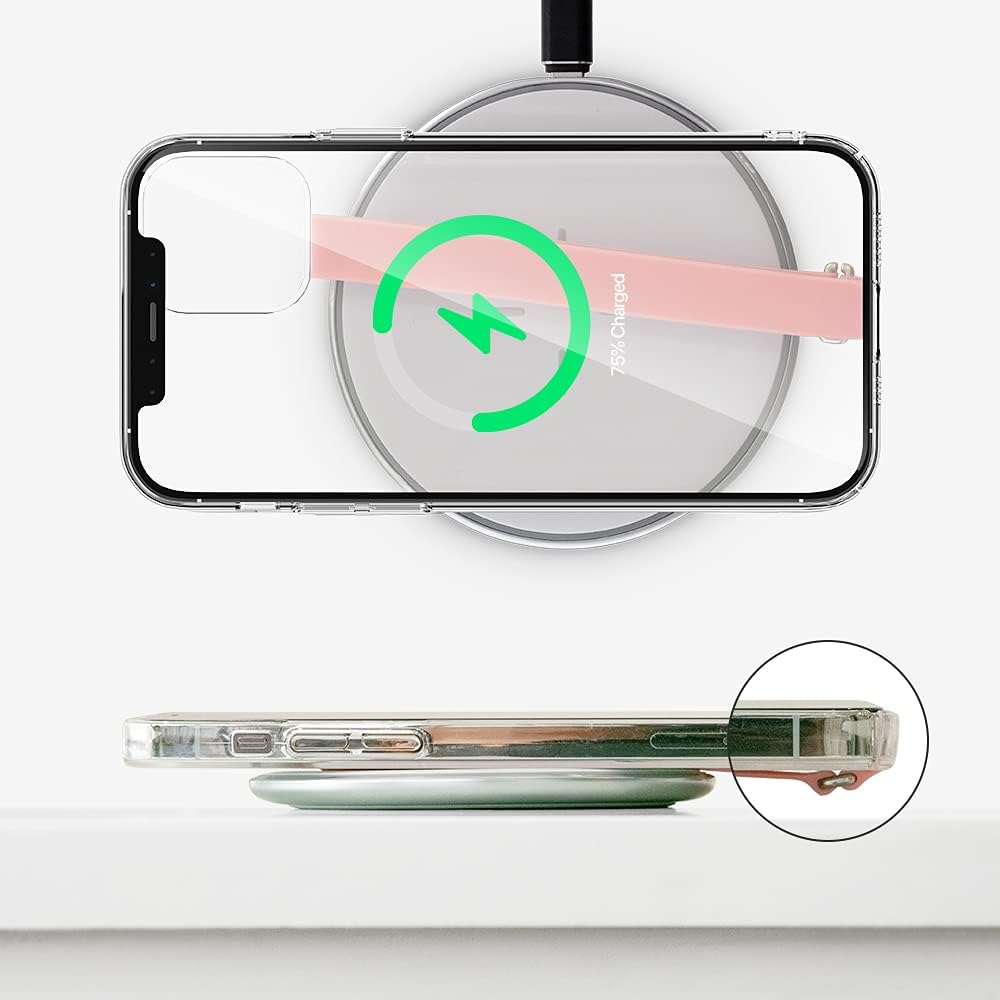 Sinjimoru C-Shaped Clip Finger Phone Grip, Silicone Loop for iPhone Case & Samsung. Black 230