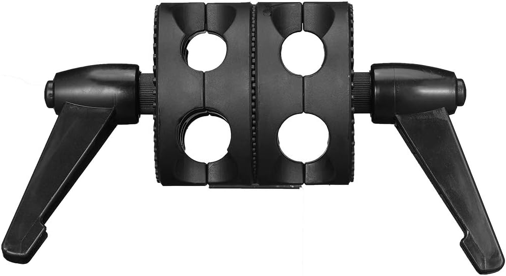 Dual Head Grip Swivel Clamp Head Holder Bracket Compatible for Photography Studio flash Reflector Boom