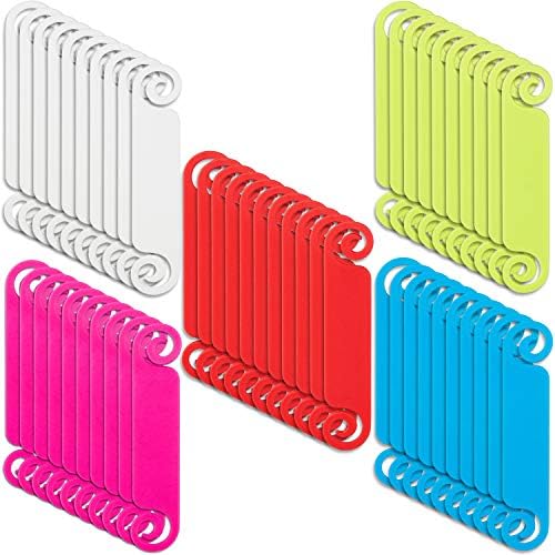 Honoson 50 Pieces Cable Tags Cable Management Labels Multicolor Labels Cord Identification Tags for USB Computer Phone Charger