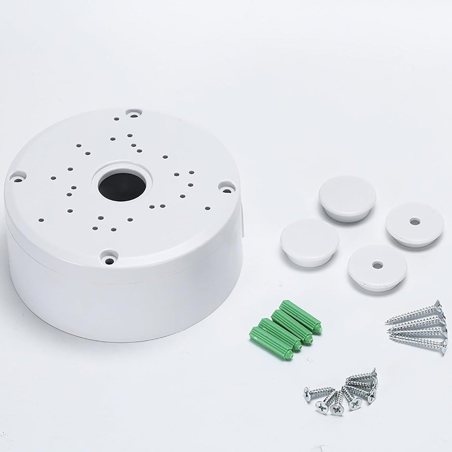 Universal Bullet Security Camera Junction Box Mount Bracket Plastic Rainproof Junction Box Mount Bracket for IP Camera Electric Enclosure, Indoor/Outdoor Wall Cable Junction Base Boxes (3 Pack)