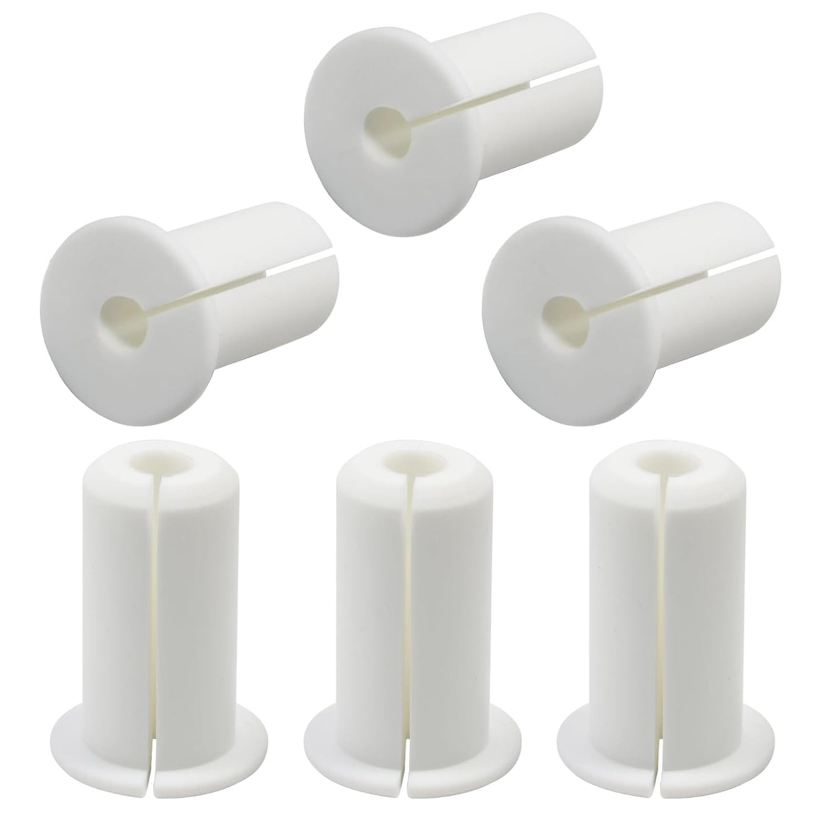 6pc Starlink Cable Grommet 3/4" Silicone Waterproof Wall Hole Pass Through Split Cable Bushings for TV Wire Ethernet Cord, Starlink Cable Routing Kit Accessories, 38mm/1.5" Ht, White