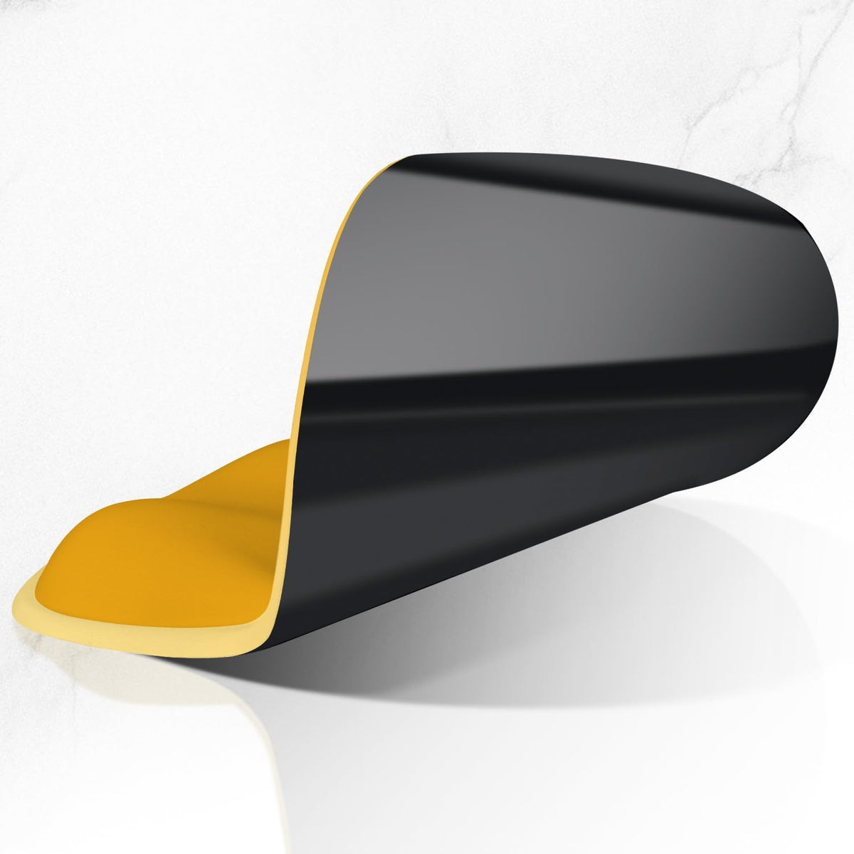 ITNRSIIET Ergonomic Mouse Pad with Wider Memory Foam Wrist Rest +17% - Curved Cushion Reduces Pressure 20%, Pain Relief, Non-Slip, Smooth, Cute Colors, 9.85 x 9 in, Yellow Gradient
