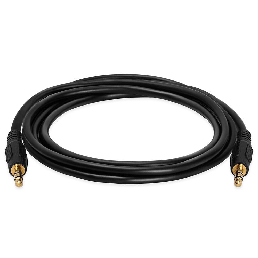 Cmple - 3.5mm Aux Audio Cable Stereo 6 ft AUX Cable Male to Male Speaker Cable Auxiliary Cord Adapter for Car, Phone, Headphones - Black