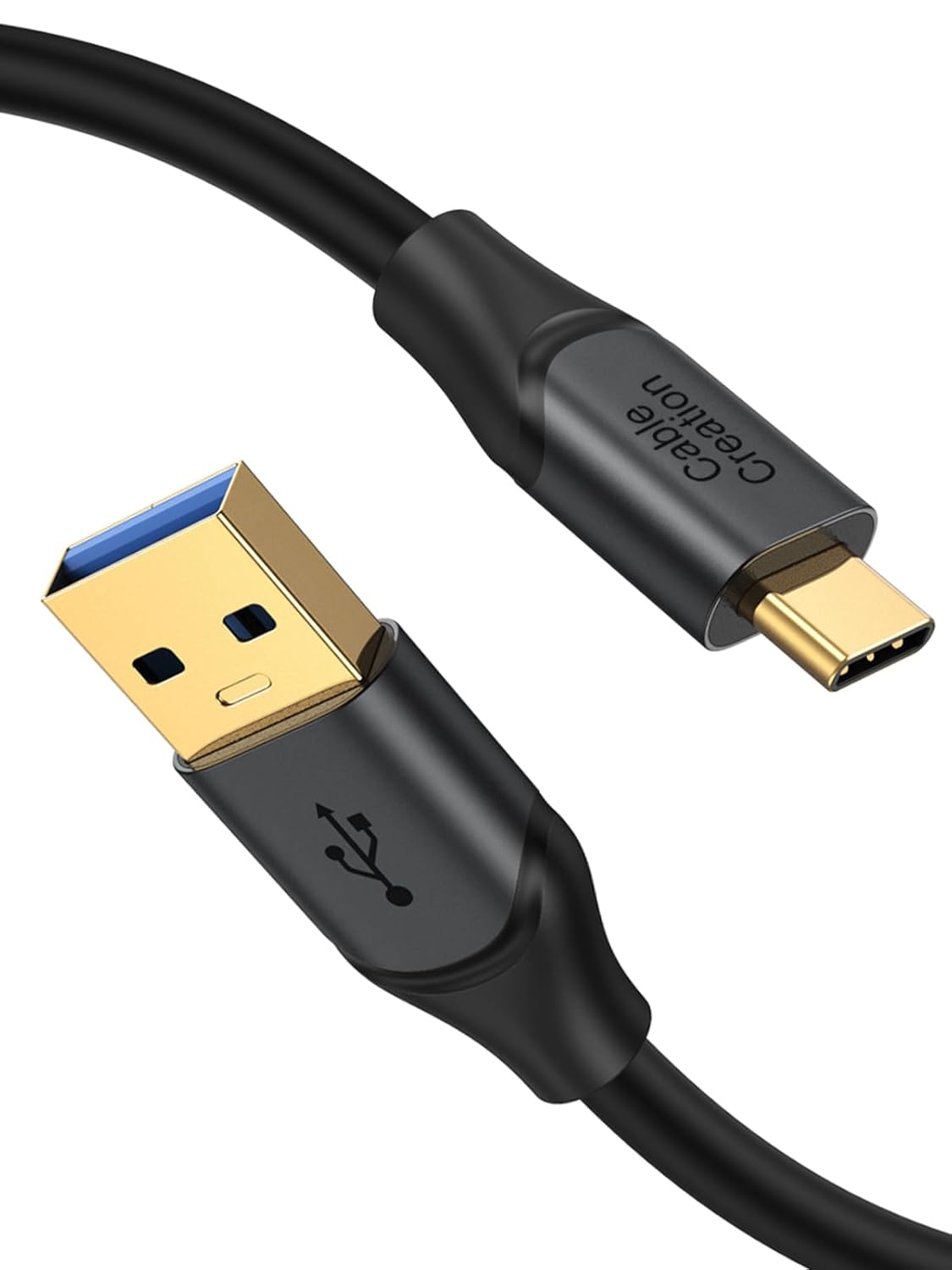 CableCreation 2-Pack 1.6FT USB A to C Data Transfer & Charging Cables, 10Gbps, Compatible with USB C External SSD, MacBook, iPhone 16/15 Pro Max