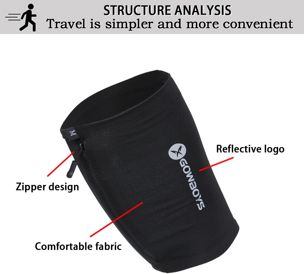 Running Phone Armband for Men Women,Universal Arm Bands for Phones Below 8 Inches,Waterproof Cell Phone Armband for Hiking,Running,Cycling,Climbing(Black S)
