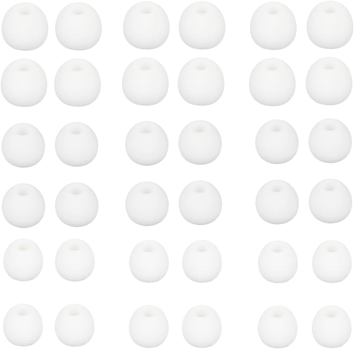 Earbud Tips Soft and Comfortable Headphone Ear Tips Ear Bud Replacement Pieces Silicone Fit Most in-Ear Headphones，Inner Hole 3.8mm -5.5mm，18 Pairs White S/M/L Replacement Earbud Tips