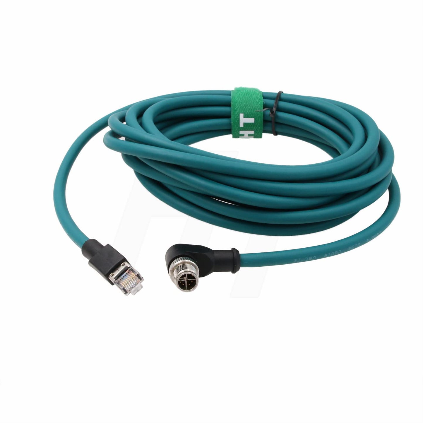 Right Angle M12 Ethernet 8 Pin X-Code RJ45 Cable for Datalogic Matrix 220 320 Reader IV3 Cognex IS8000 DM470 Vision Camera Sensor Reader 5M