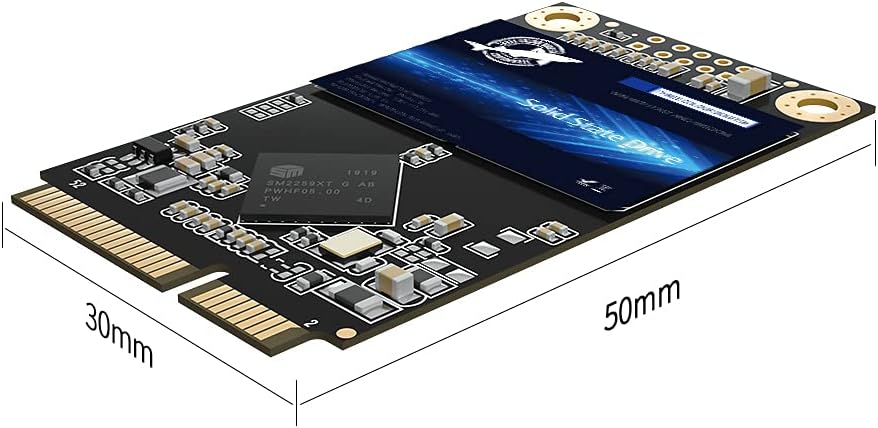 Dogfish mSATA SSD 120GB 3D NAND TLC SATA III 6 Gb/s, mSATA (30x50.9mm) Internal Solid State Drive - Compatible with Desktop PC Laptop - (MSATA 120GB)