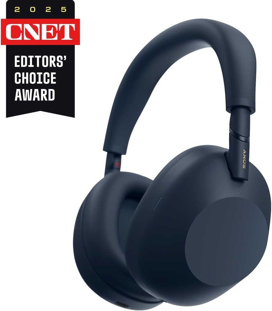 Sony WH-1000XM6 The Best Wireless Noise Canceling Headphones, HD NC Processor QN3, 12 Microphones, Adaptive NC Optimizer, Mastered by Engineers, Studio-Quality, 30-Hour Battery, Midnight Blue