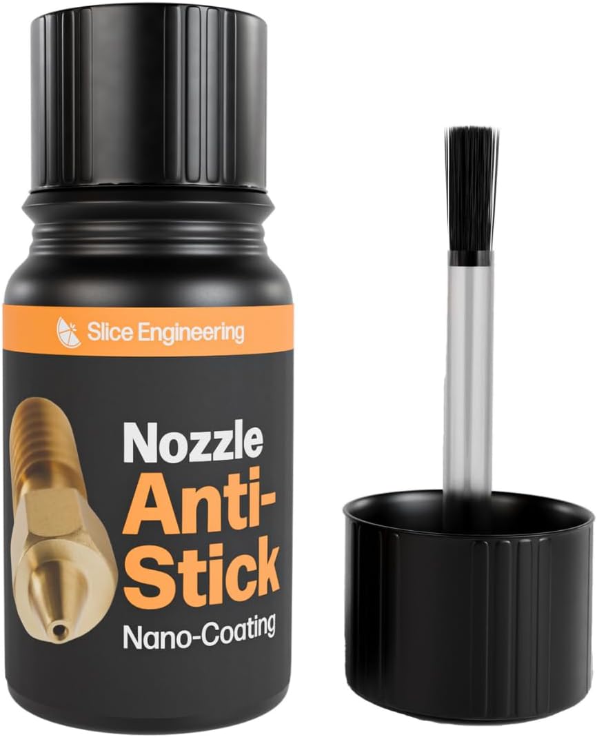 Slice Engineering Plastic Repellent Paint Repels Plastic & Prevents Buildup on the Nozzle | Get Enhanced Print Quality | Hassle-Free Application | Water-Based PTFE Nanosuspension (3 mL - 5 Pack)