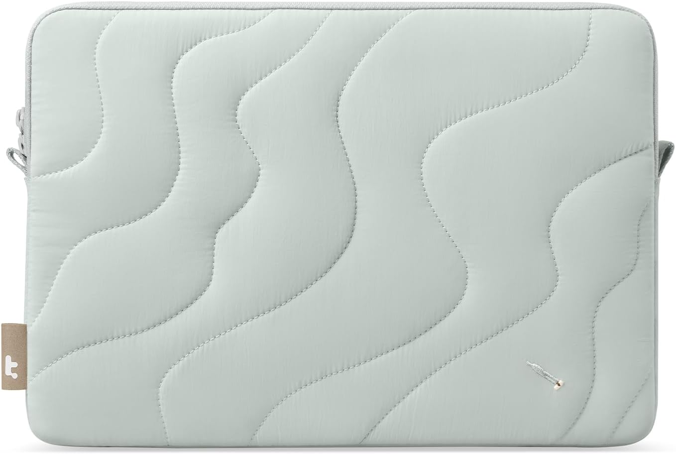 tomtoc 360 Protective Puffy Laptop Sleeve for 14-inch MacBook Pro M4/M3/M2/M1 Pro/Max A3112 A3401 A3185 A2992 A2918 A2779 2024, 13.5/13.8-inch Surface Laptop 7(Copilot+ PC)/6/5/4/3, Quilted Design