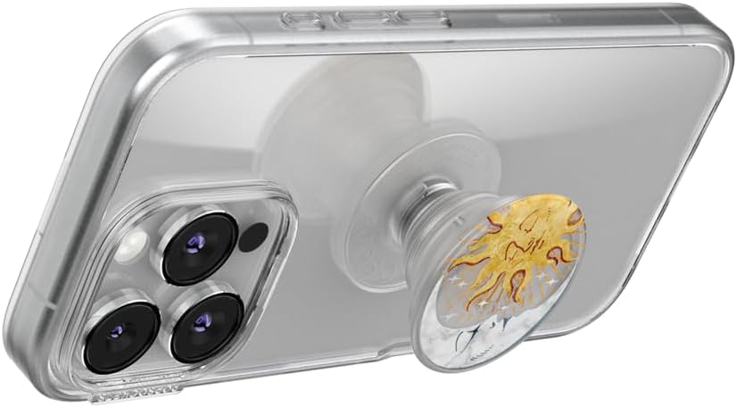 PopSockets Plant-Based Phone Grip with Expanding Kickstand, Adhesive Grip, Eco-Friendly - Sun and Moon