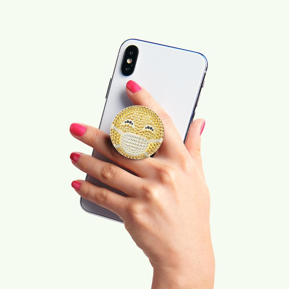 POPSOCKETS Phone Grip with Expanding Kickstand, PopSockets for Phone - Resting Mask Face