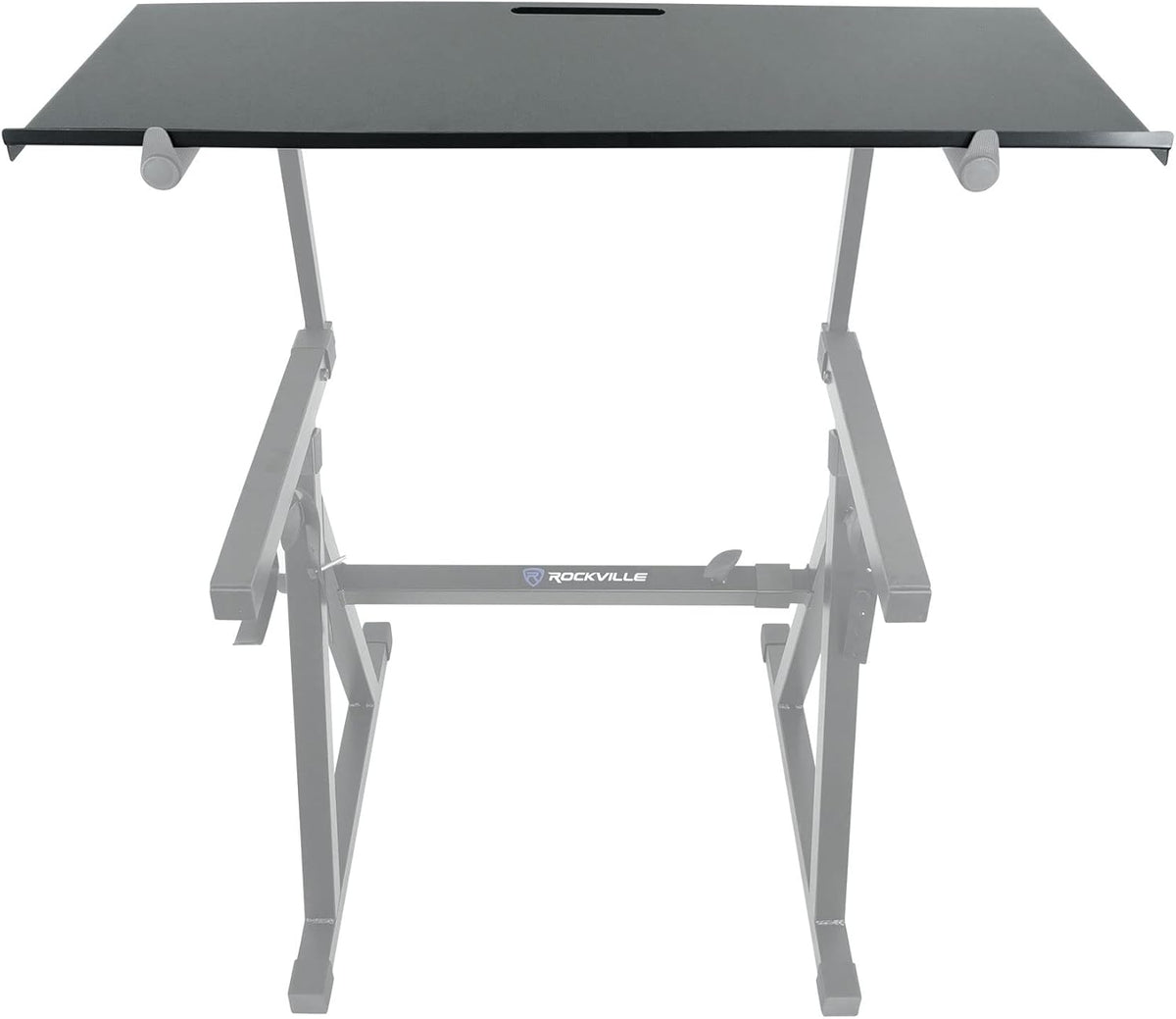 Rockville Z-SHELF Universal Shelf for Z-Stand and X-Stand, 35.4x13.78in Steel Platform, Foam-Padded Edge, Lightweight 7.3 lbs, for Musicians and DJs