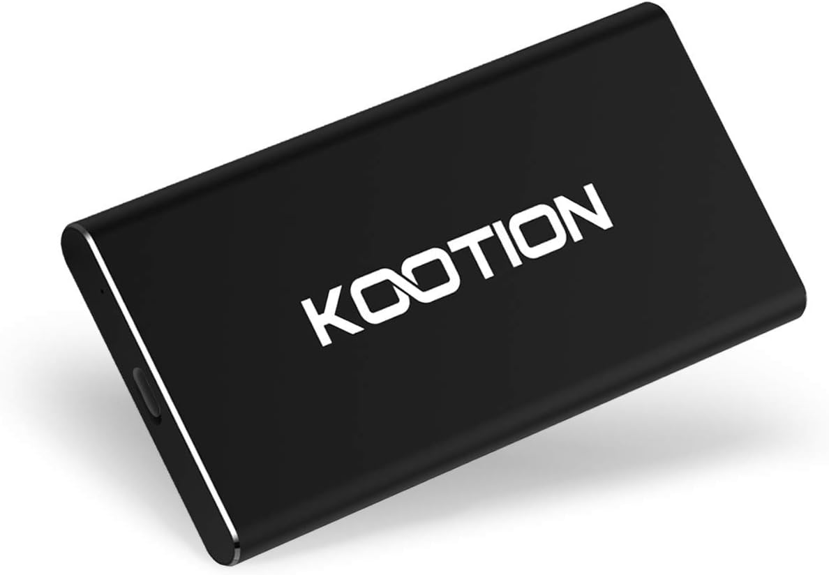 KOOTION 1TB External SSD Hard Drive USB 3.1 Type-c Ultra-Slim Portable Solid State Drive 1TB, Read up to 500MB/s & Write up to 450MB/s