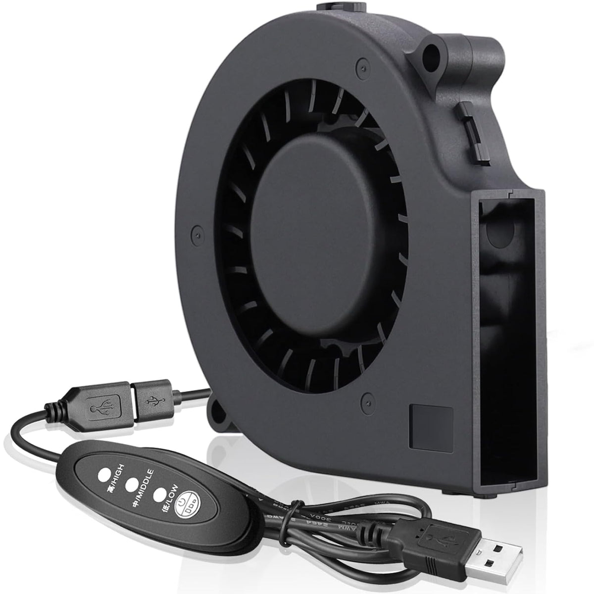 GDSTIME 75mm USB Fan, 75mm x 15mm Blower Fan, 5V DC Brushless Cooling Fan For Laptop