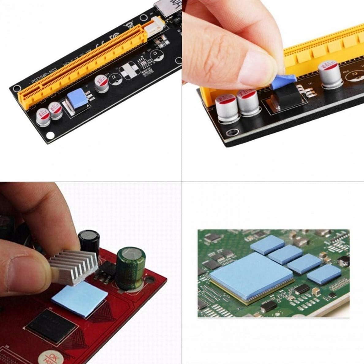 Thermal Pad, 100x100x1.5mm Highly Efficient Thermal Conductivity 12 W/mK, Insulated Heat Resistant High Temperature Resistant Silicone Pad for Heat Sink LED Cooling
