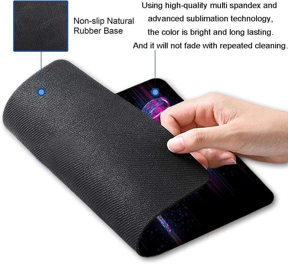 Hokafenle Mouse Pad, Purple Dragonfly Mouse Pad, Square Custom Mouse Mat Waterproof Mousepad Non-Slip Rubber Base MousePads for Office Home Laptop