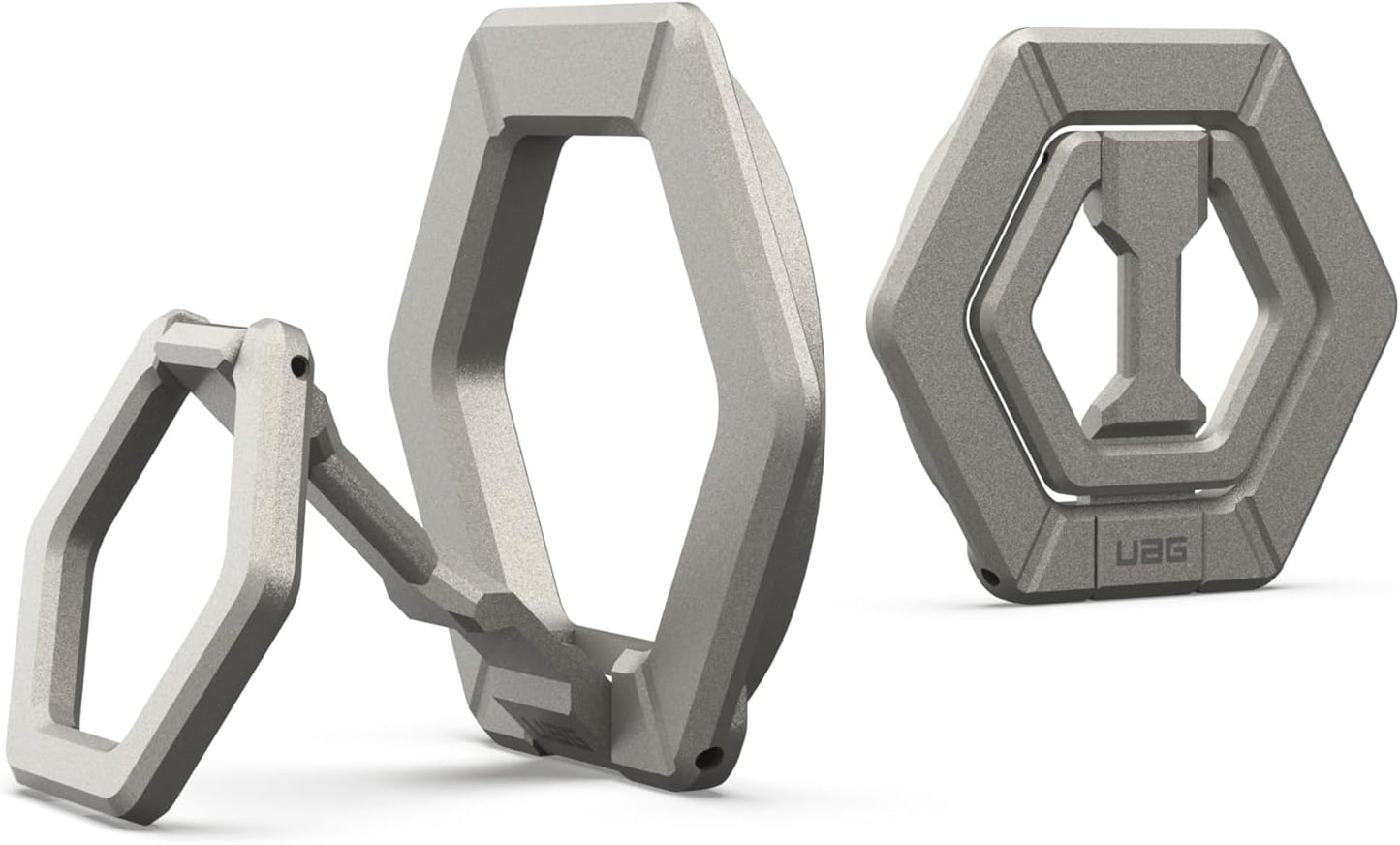 URBAN ARMOR GEAR UAG Magnetic Phone Ring Stand Compatible with MagSafe Magnet, Removable Metal Finger Ring Grip & 360 Rotation Adjustable Kickstand for iPhone 16/15, Galaxy S25, S24, Titanium