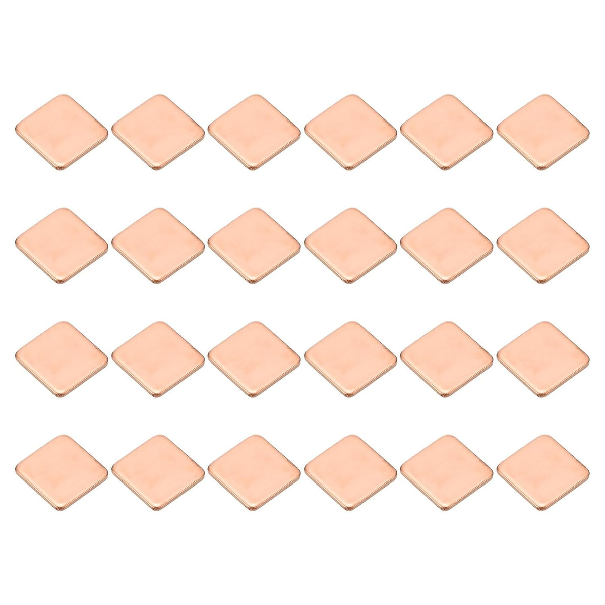 PATIKIL Copper Heatsink Pad Shims, 24 Pcs 15x15x1.5mm Copper Pad Shim IC Chipset GPU CPU Thermal Heatsink for Cooling Laptop Desktop Computer