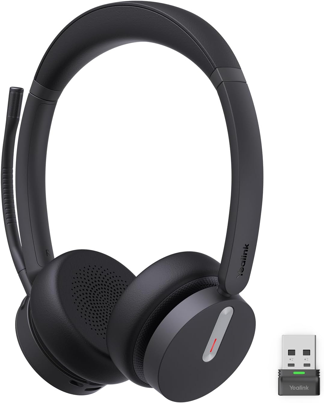 Yealink BH70 Dual Wireless Headset with Mic for Work, Bluetooth Headphone with Teams Certification, up to 35h Talk Time, 147g All-Day Wearing Comfort, Perfect for Open Office Home Hybrid Work, USB-A