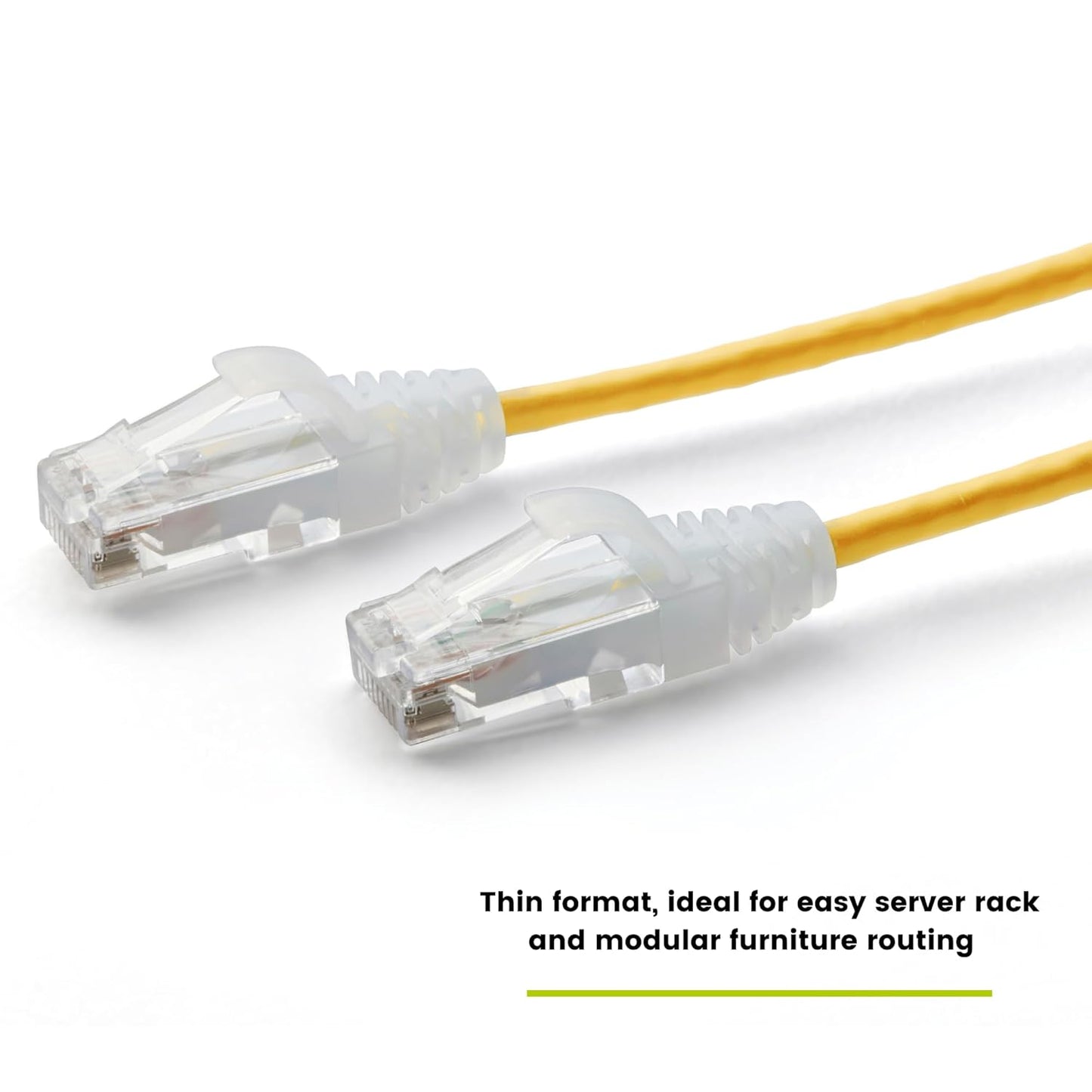 TRUECABLE Cat6 Component Rated Patch Cable, Unshielded (U/UTP), 10ft, Yellow, 28AWG Solid Copper, Snagless 10G High-Speed Ethernet Cable, PoE++ 4PPoE 100W, UL Listed, RoHS-3, 1 Pack