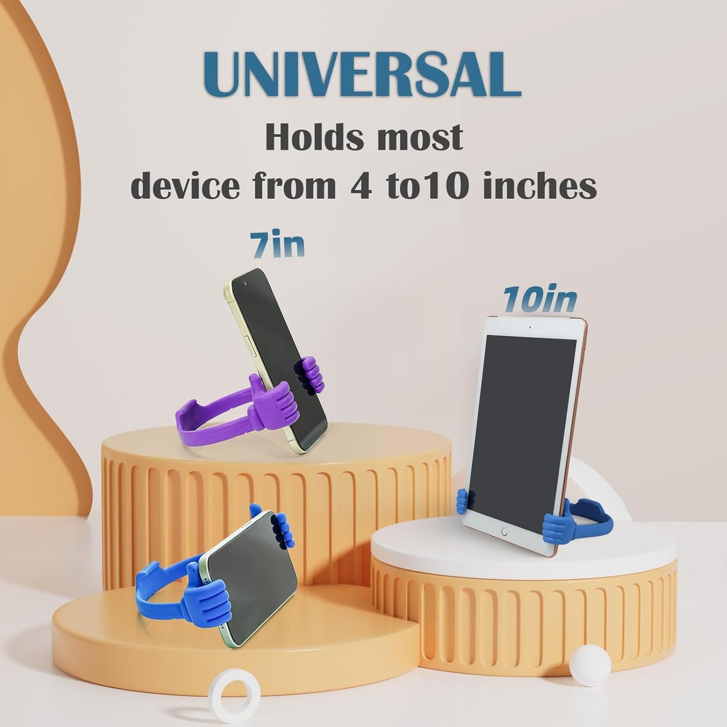 Honsky Thumbs up Cell Phone Stand,Stocking Stuffers Idea,Ok Stand Tablet Stand Cradle for Desk,Smartphone Cellphone Mobile Phone Tablets - Universal Adjustable Flexible - Dark Green