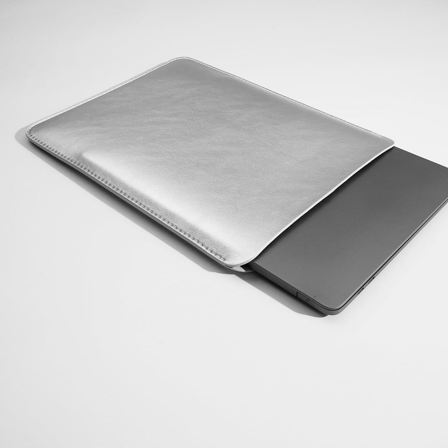 Laptop Sleeve 14 Inch Compatible with New 14 inch MacBook Pro A2992/2918 M3 A2442, A2779, Surface Laptop 13.5 5th Gen Color Silver