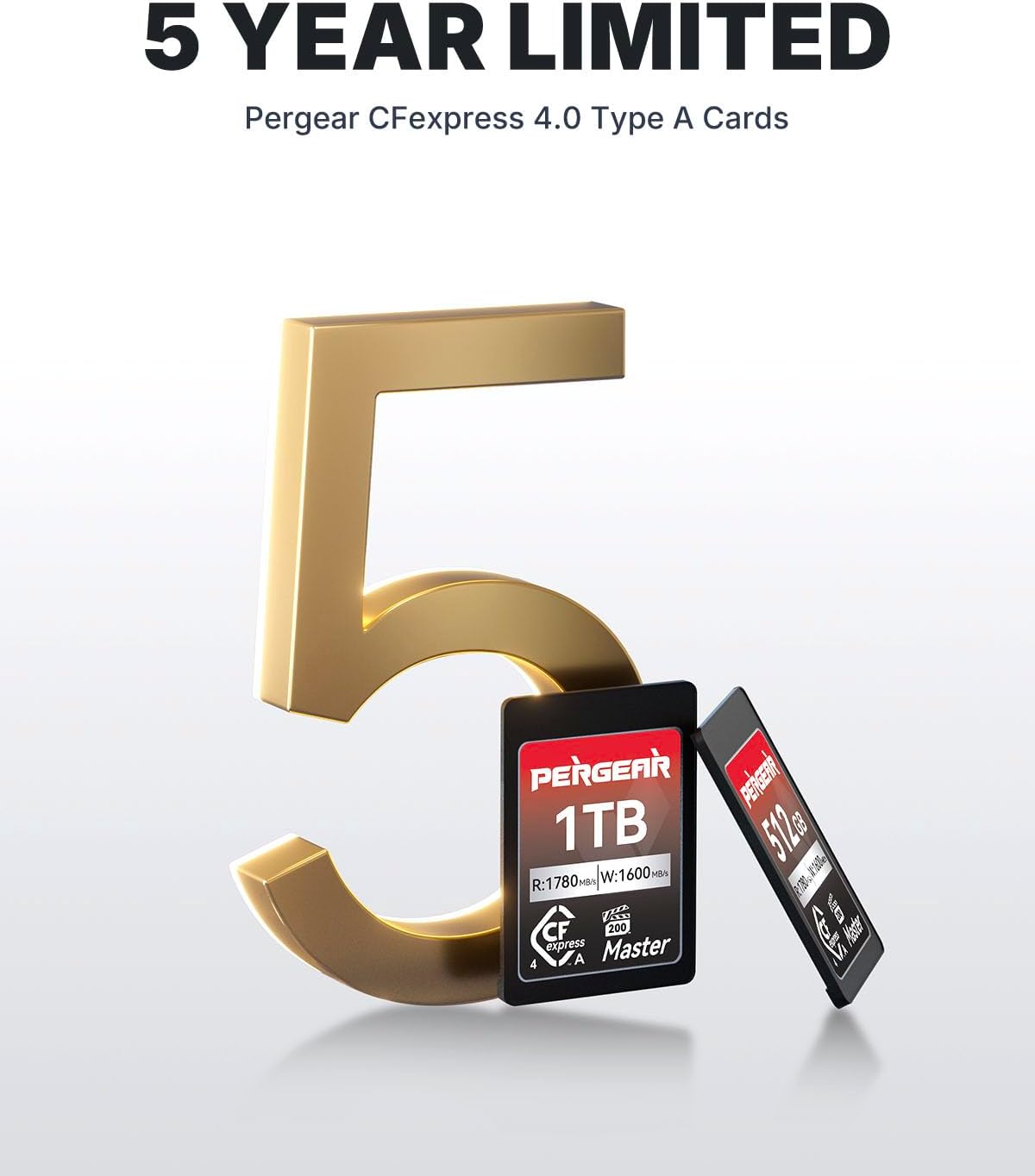 Pergear 256GB CFexpress 4.0 Type A Memory Card (2-Pack),Up to 1780MB/S Read Speeds,USB4.0(PCIe 4.0),Raw,8K 30P Record,Compatible for Sony Camera,ILME-FX3,ILME-FX6,ILME-FX30(Black Silver Master Series)