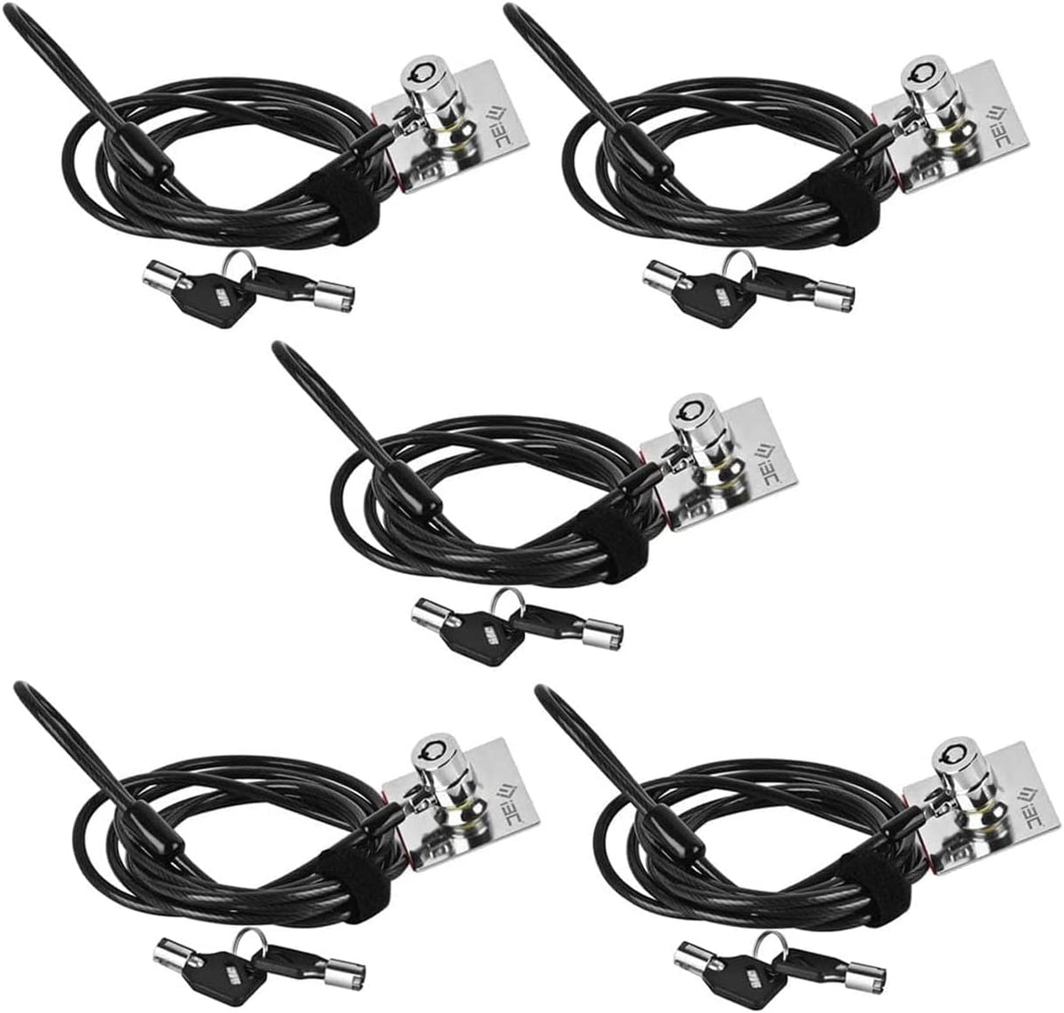 I3C Laptop Cable Lock Hardware Security Cable Lock Anti Theft Combination Lock with Anchor Plate, Laptop-Computer-Security-Locks (5Pack)
