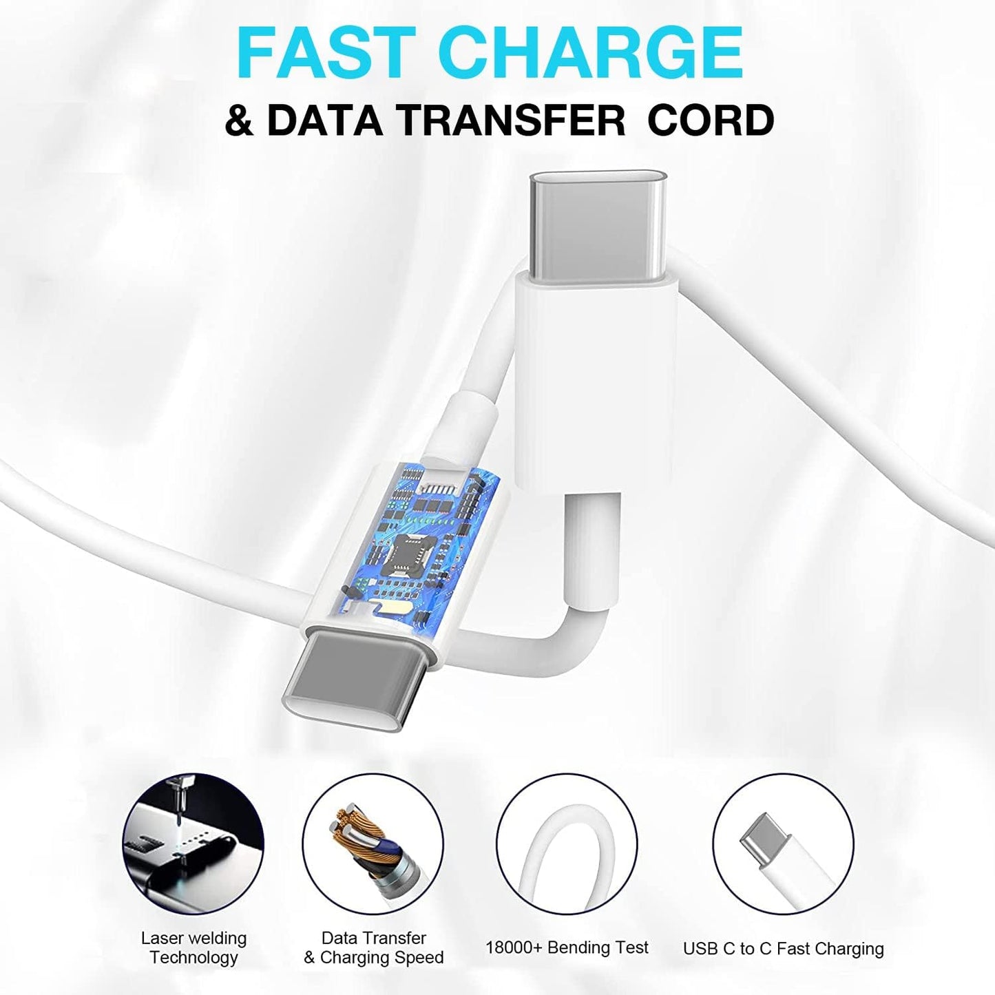 Fast Charging for iPhone 16 15 Charger,2Pack 20W USB C Wall Charger Travel Plug Block iPhone 15 Charging Cable for iPhone 16/16 Pro/16 Pro Max/16 Plus/15/15 Pro/15Pro Max/iPad Mini6/iPad Air4/iPad Pro