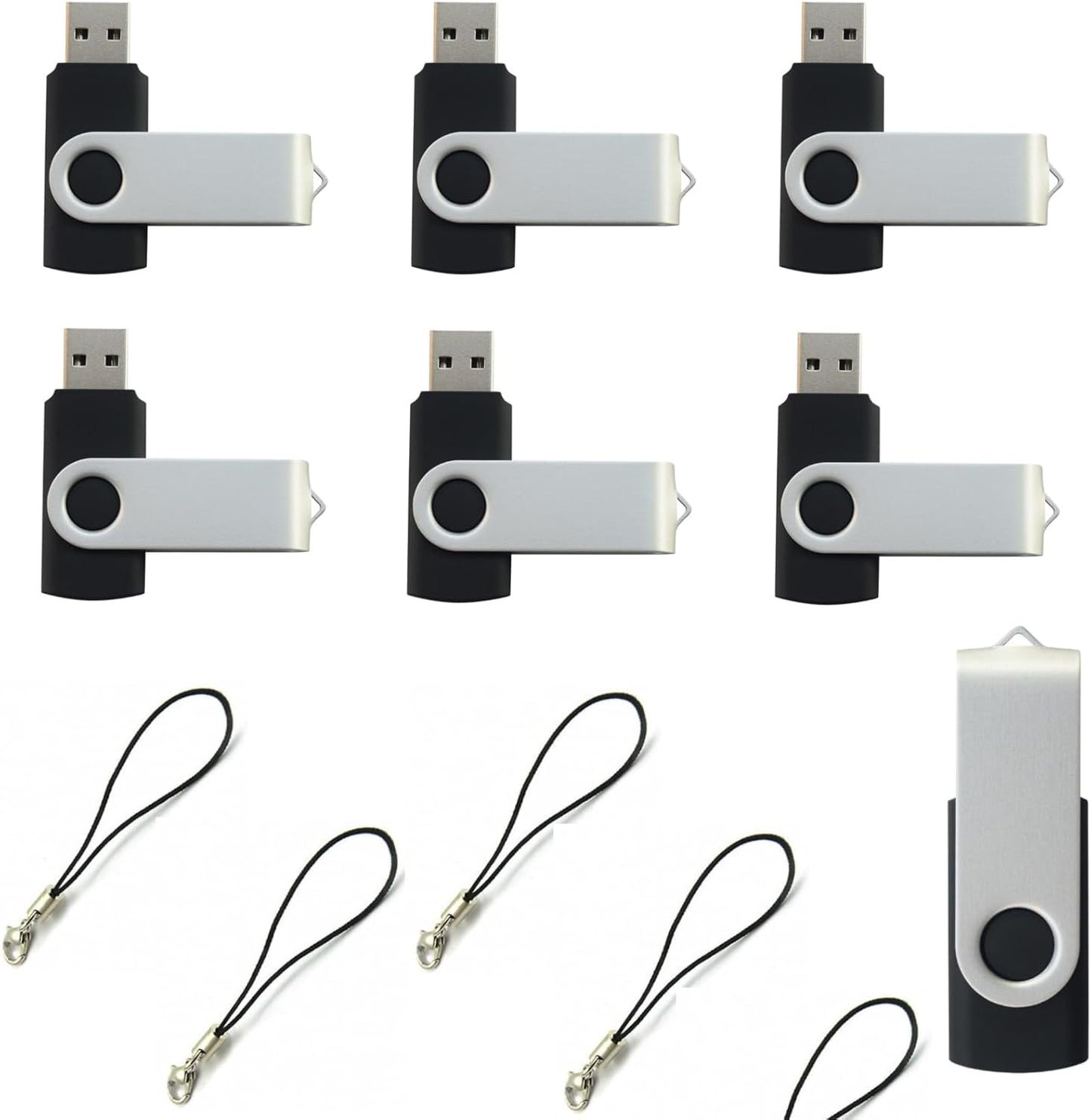 lcwamy 4GB Flash Drives 100 Pack USB Drives Bulk USB Flash Drive 100 Pack Flash Drive Bulk Thumb Drive Pendrive CupShadow (Black, No Logo)