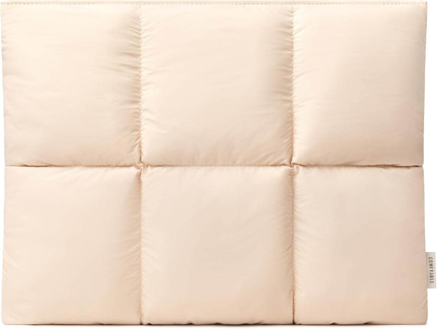Comfyable Puffy Laptop Sleeve 13 Inch 14 Inch, Quilted Puffer Laptop Carrying Case, Pillow Case Compatible with MacBook Air M4 2025 M3 M2 M1, MacBook Pro M4 Pro/Max, Beige