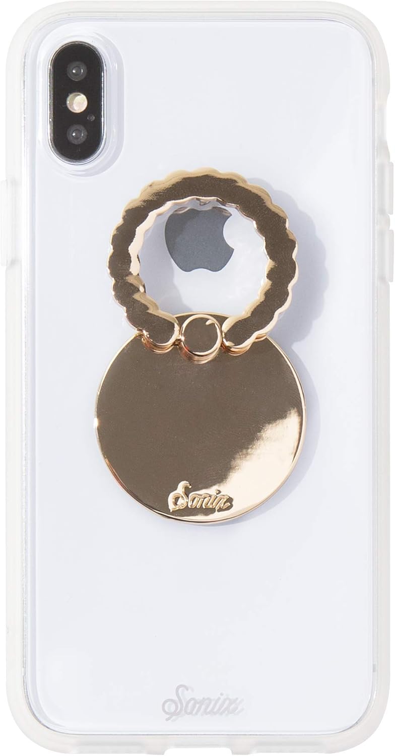 Sonix Embellished Crystal Rhinestone Phone Ring and Stand (Gold, Rainbow)