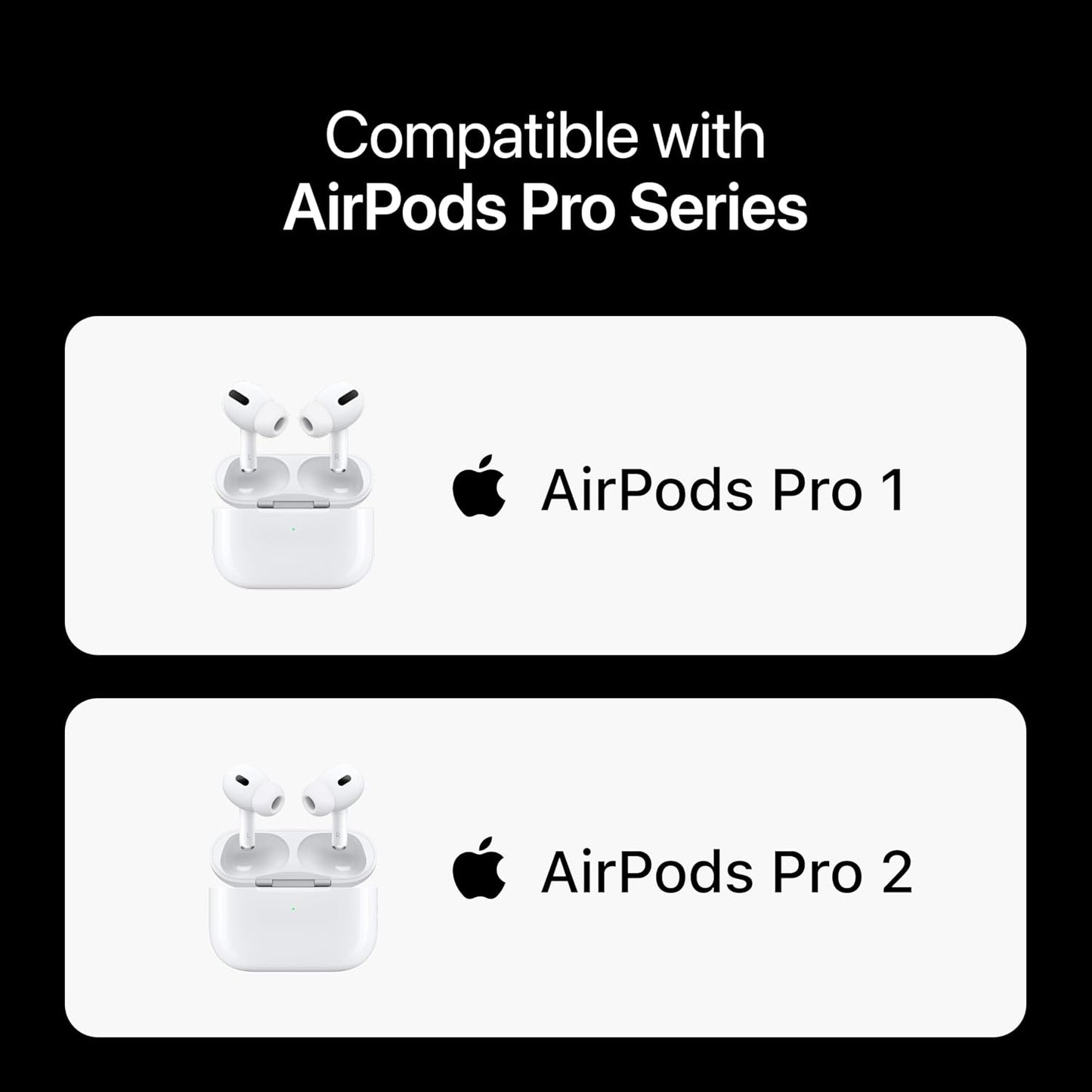 Premium Multi-Flange Eartips for AirPods Pro 1&2 (Small) – Always Fits, Never Slips