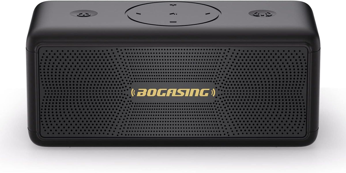 BOGASING Bluetooth Speakers, M5 Portable Wireless Speaker with 40W Loud Stereo Sound & Punchy Bass, 30H Playtime, IPX7 Waterproof, Bluetooth 5.3, EQ, TWS, TF-Card, AUX, USB, for Outdoor Home (Black)