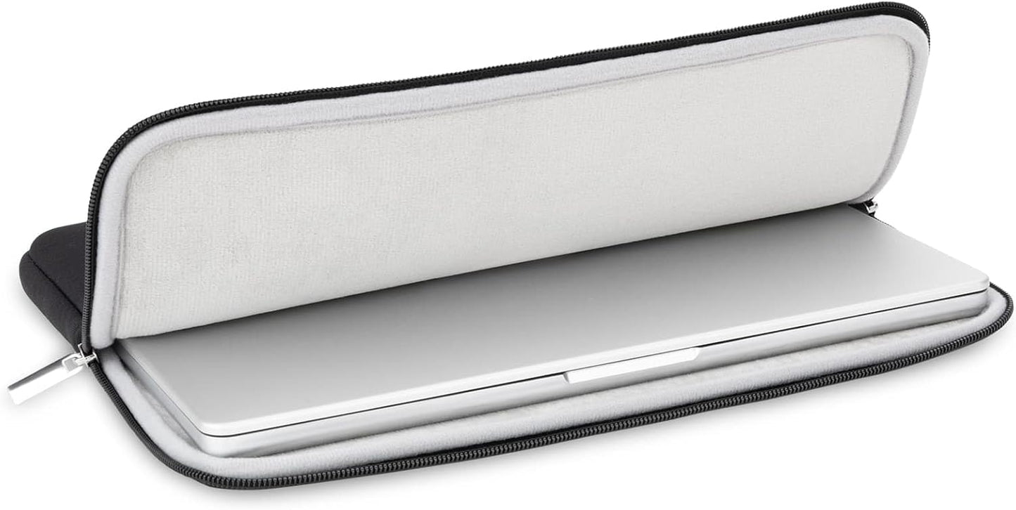 RAINYEAR Laptop Sleeve Protective Case Soft Lining Zipper Cover Padded Carrying Bag Compatible with Notebook Computer Ultrabook Chromebook 13"-13.3", Blcak (Upgraded Version)