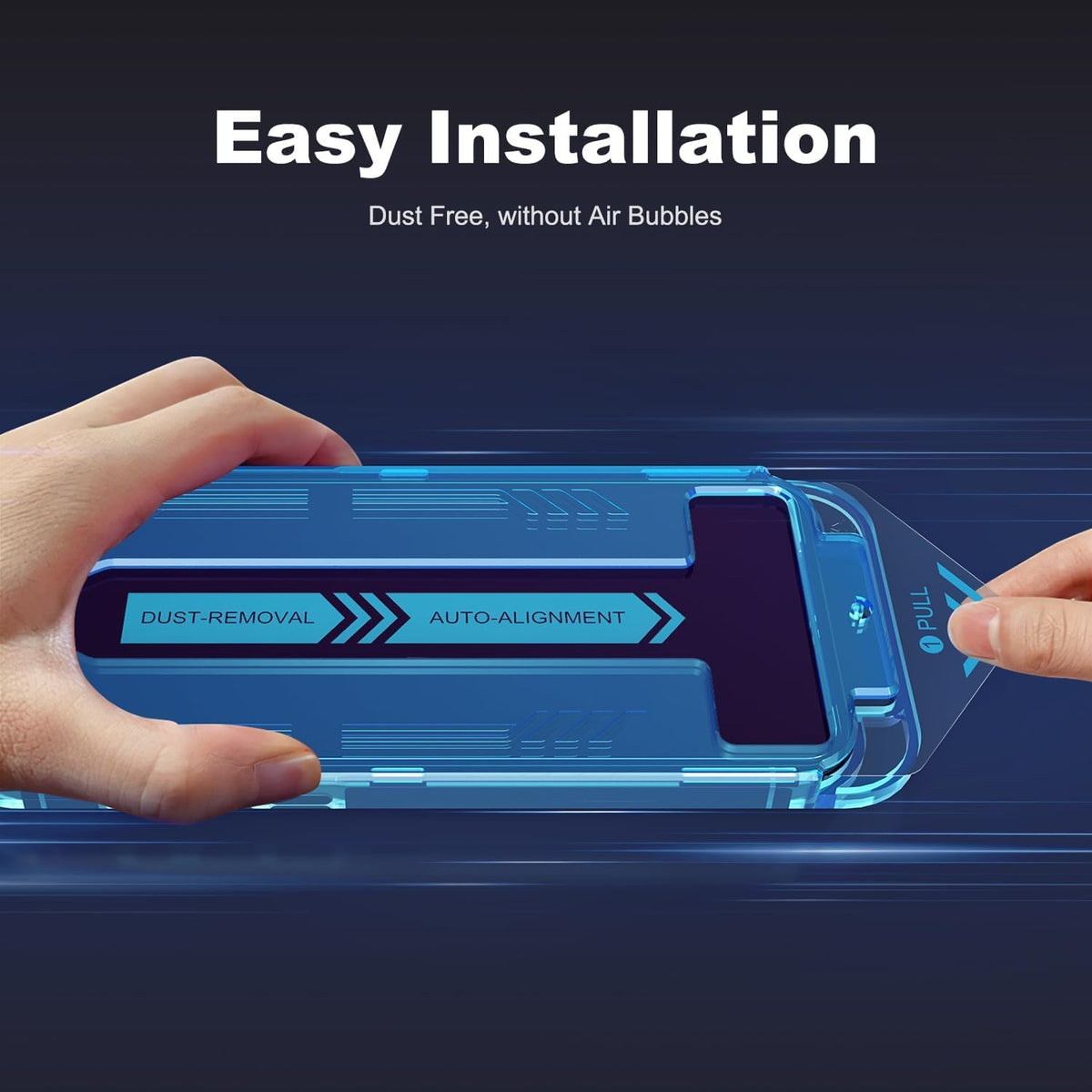 EGKimBa for iPhone 16 Plus Privacy Screen Protector, Gradient Color, Bubble Free, Easy Installation, Auto Dust-Elimination, Anti Blue Light