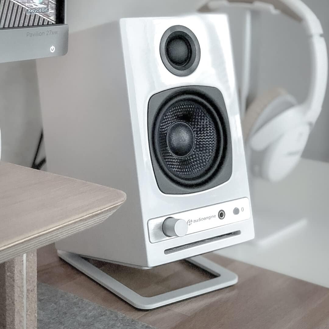 Audioengine A2-HD (HD3) Wireless Bluetooth PC and Computer Desktop Speakers with aptX HD - USB, RCA, Headphone Compatible