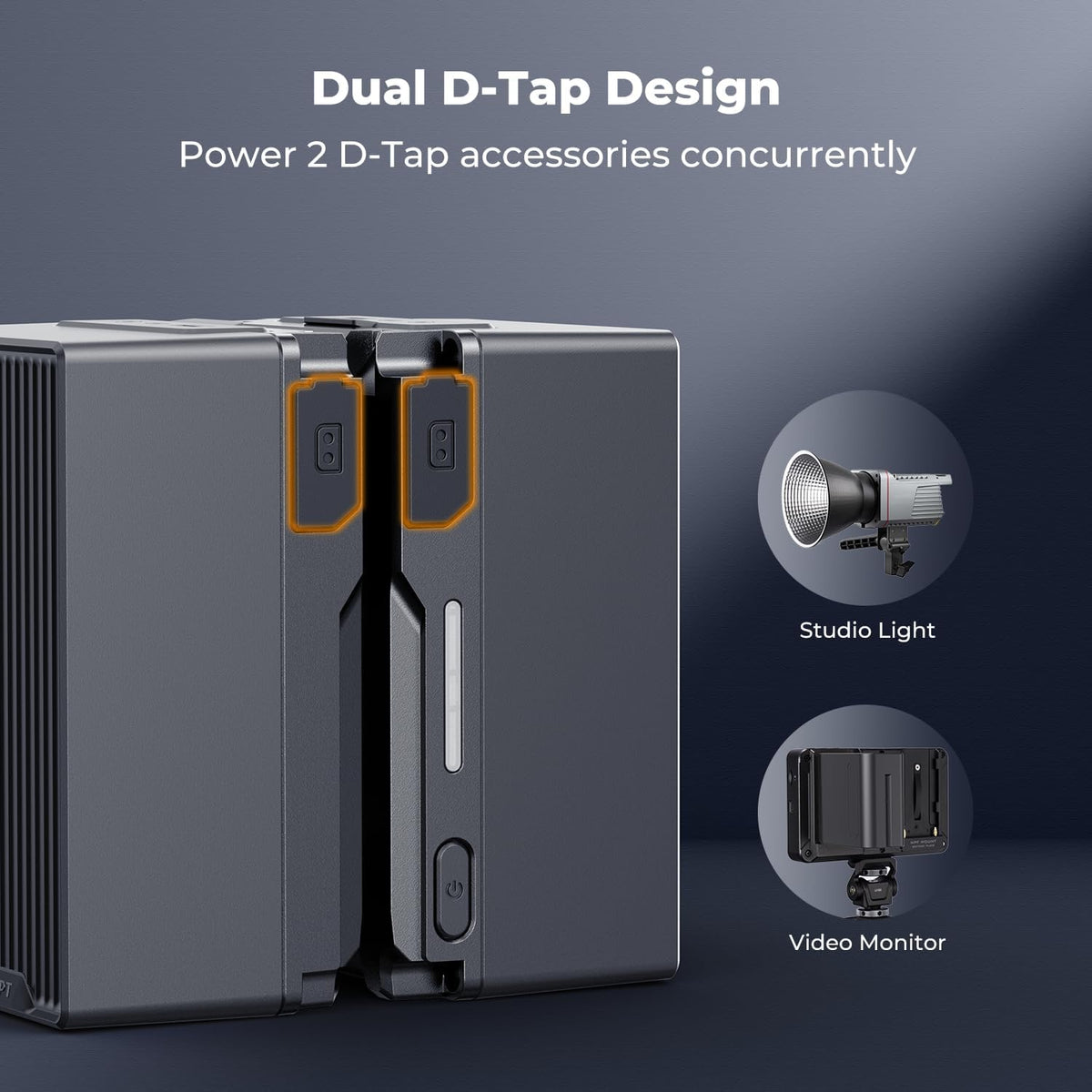 K&F CONCEPT V Mount Battery, 99Wh 6700mAh V-Mount Battery with PD 100W USB-C Fast Charging, with Dual D-TAP/A/USB-C/DC/TFT Display/Emergency Light for Camera, Camcorder, Monitor, Video Light