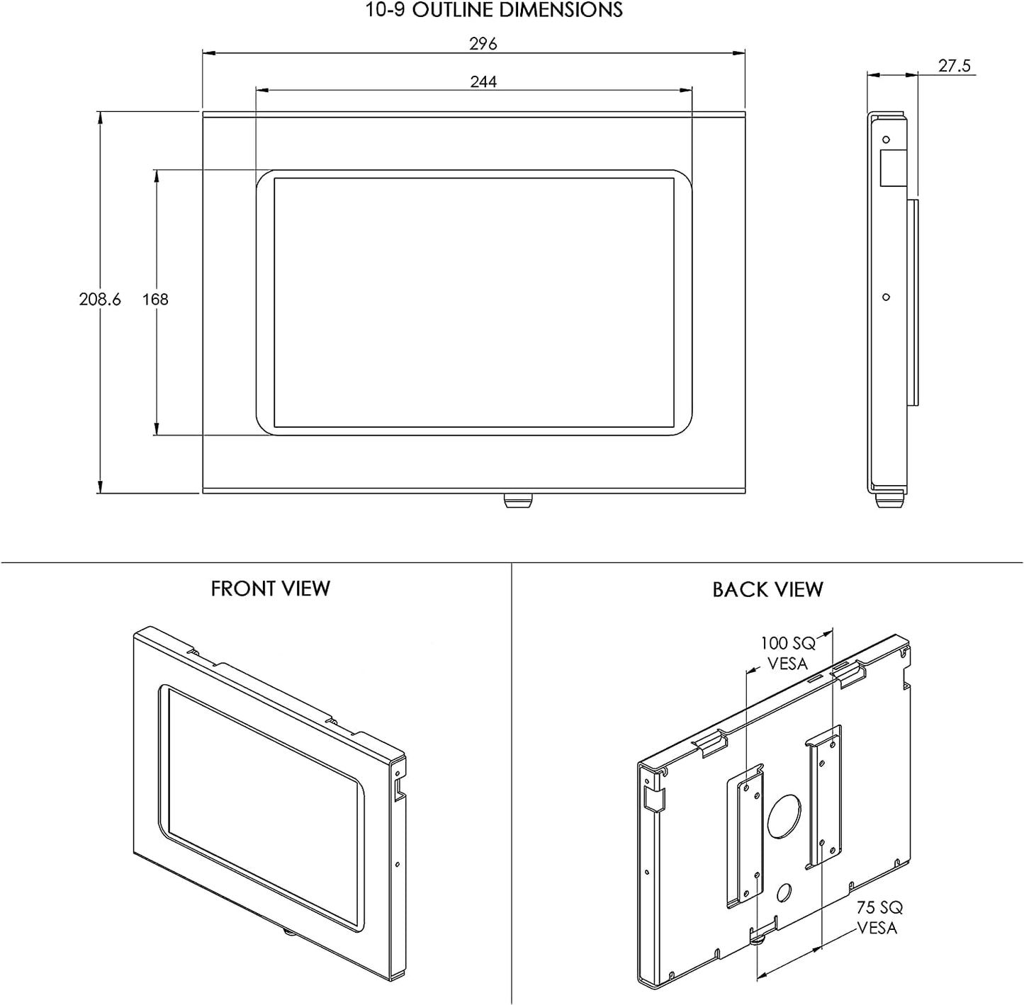 TABcare Locking Security Metal Case for Apple iPad Air 4 5 10.9" Tablet for Kiosk, POS, Store, Show Display (White, iPad Air 4/5 10.9)