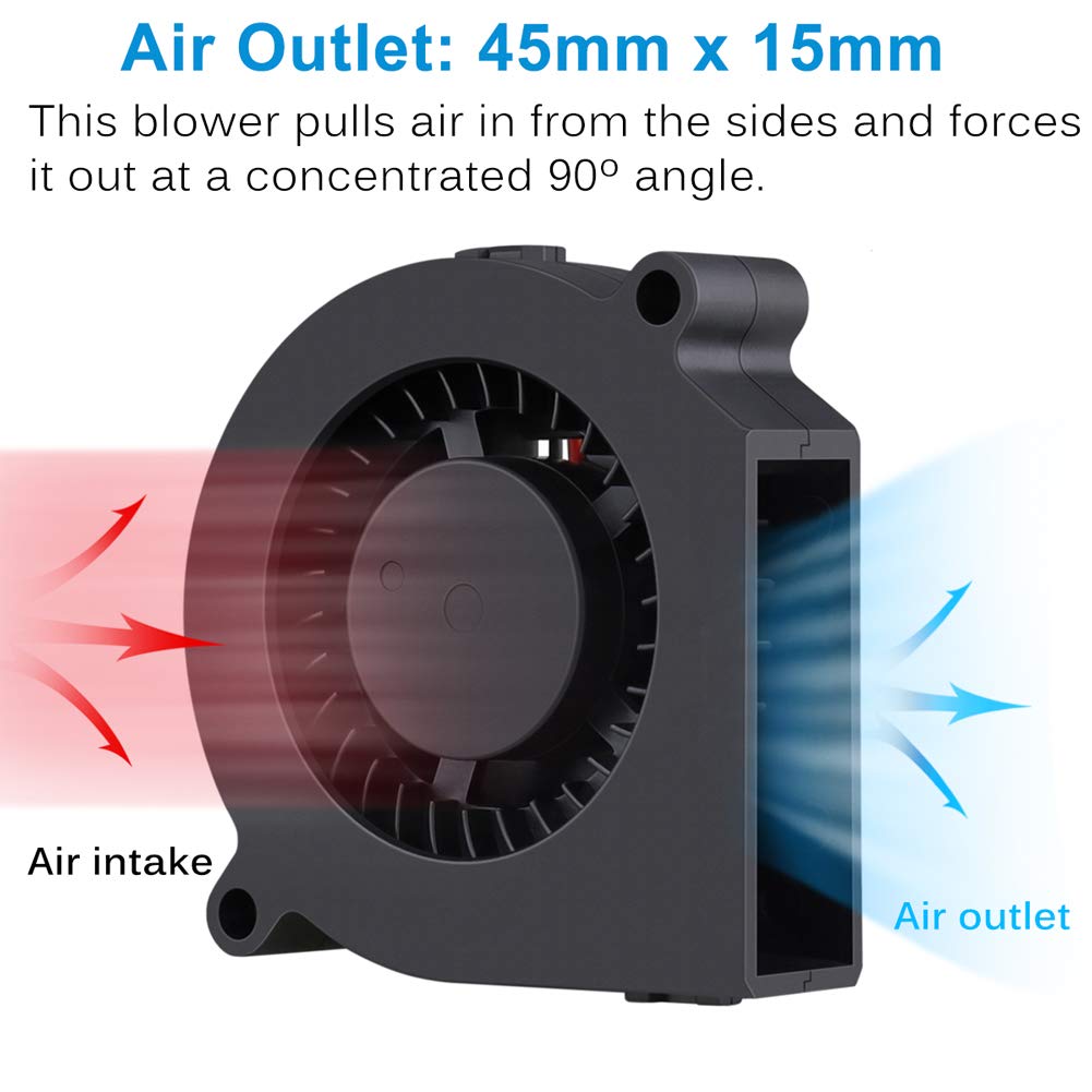 GDSTIME 5V USB Blower Fan 60mm, 60mm x 60mm x 15mm Brushless DC Cooling Blower Fan