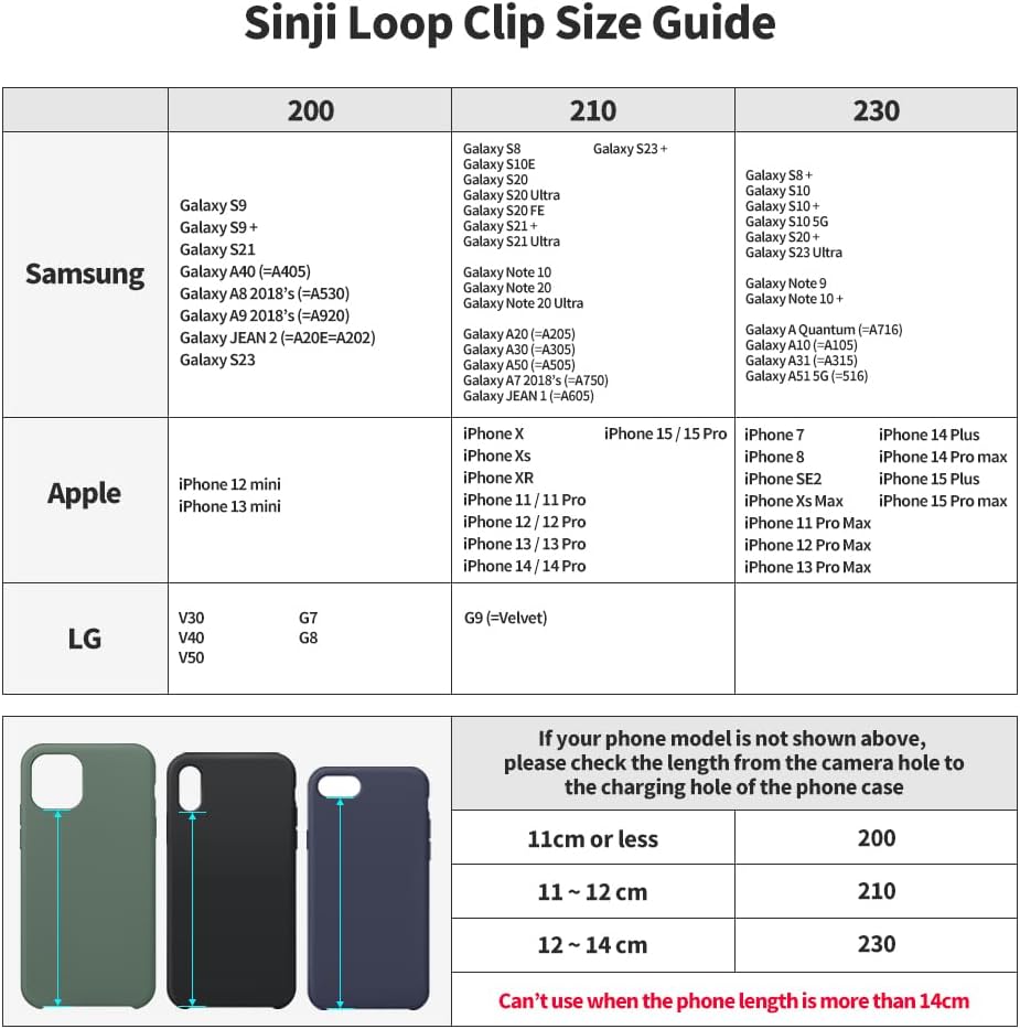 C-Shaped Clip Finger Phone Grip, Sinjimoru Silicone Cell Phone Strap for Phone Case with Clip as Phone Loop Holder for iPhone Case & Samsung Phone. Sinji Loop Clip White 200
