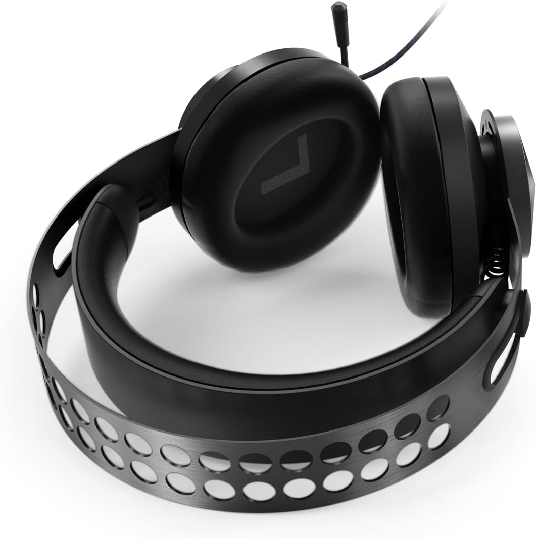 Lenovo Legion H500 PRO 7.1 Surround Sound Gaming Headset, Noise-Cancelling Mic, Memory Foam & PU Leather Earcups, Stainless Steel Headband, PC, PS4, Xbox One, Nintendo Switch, GXD0T69864, Black