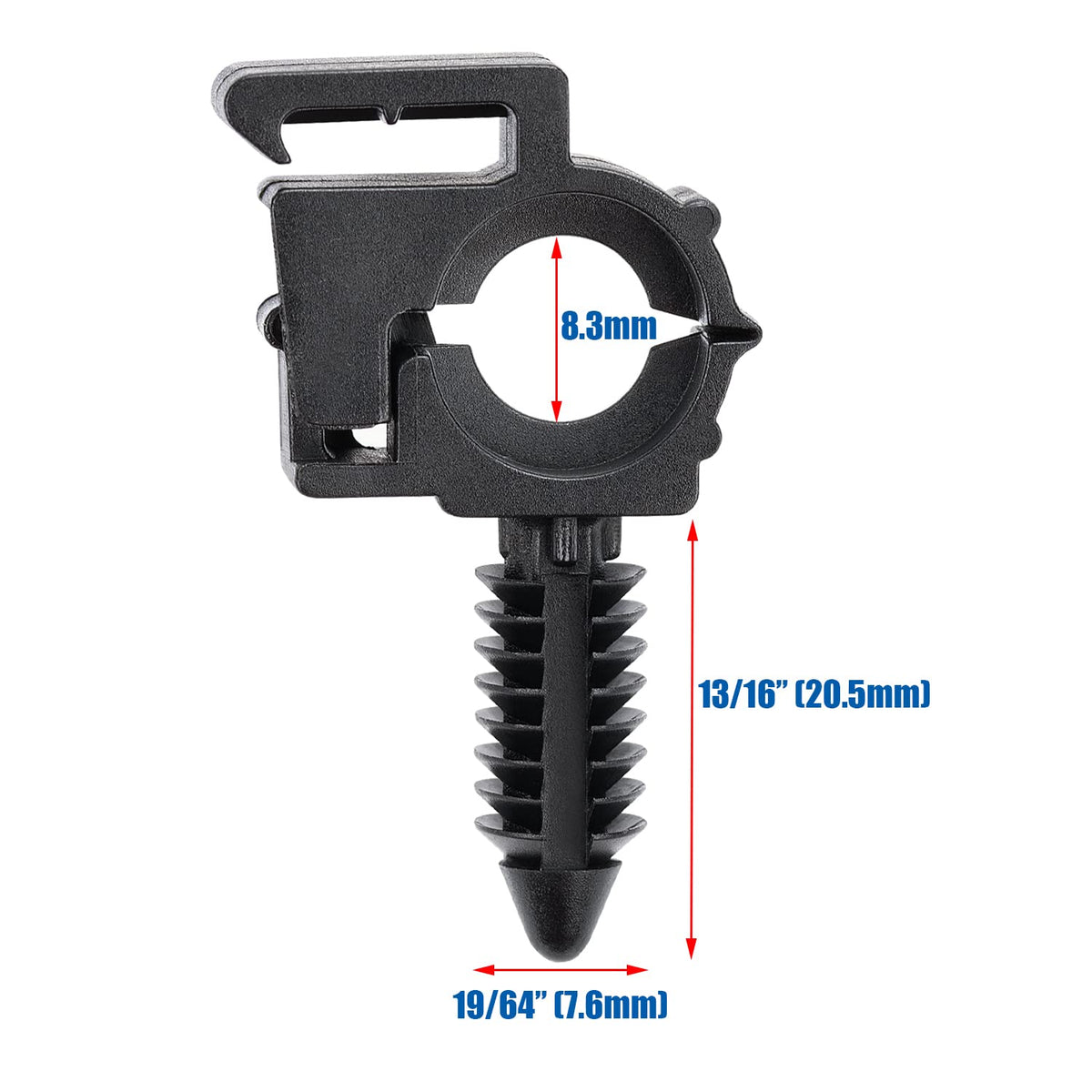 OAUTOO 20pcs 7mm (9/32”) Hole Wire Loom Routing Clip for GM 12040984