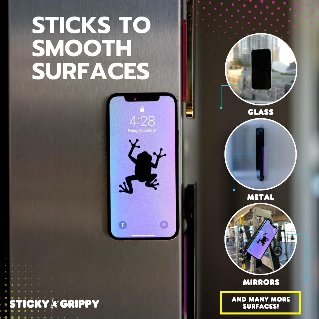 Suction Phone Case Mount, Sillicon Adhesive Phone Accessory for iPhone and Android, Hands-Free Fidget Toy Mirror Shower Phone Holder, Tiktok Videos and Selfies (Chocolate)