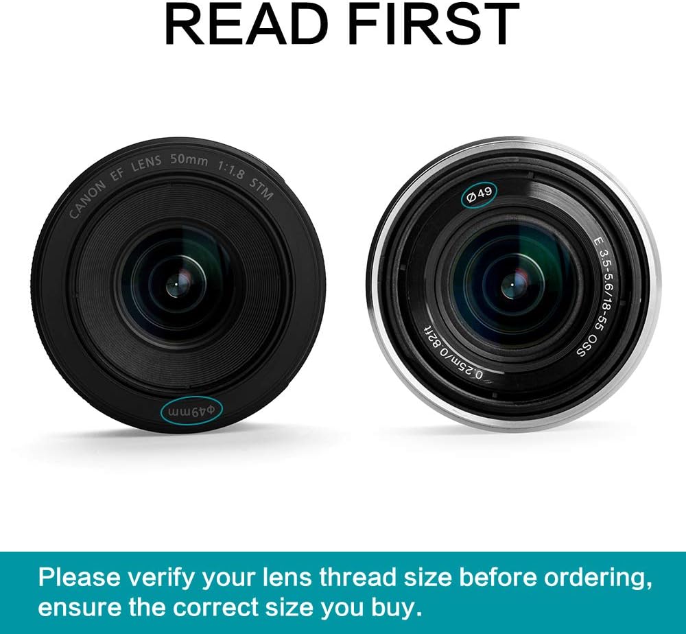 58mm Graduated Color Filters Kit 9 Pieces Gradual Colour Lens Filter Kit Set Accessory for Canon Nikon Sony Pentax Olympus Fuji DSLR Camera + Lens Filter Pouch +Lens Cleaning Cloth