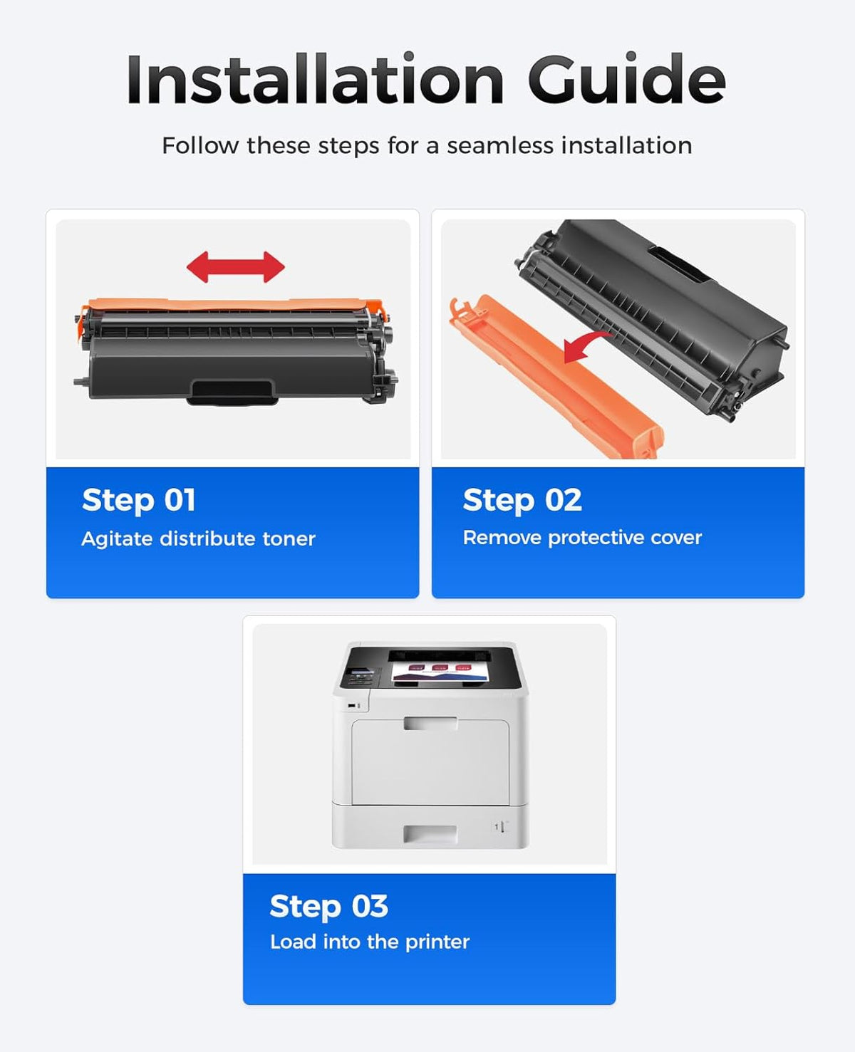 TN431 Toner Cartridge Set 4-Pack Replacement Compatible for Brother TN-431 TN433 TN436 MFC-L8900CDW MFC-L8690CDW HL-L8360CDW HL-L8260CDW MFC-L8610CDW MFC-L8905CDW MFC-L9570CDW HL-L8360CDWT Printer Ink